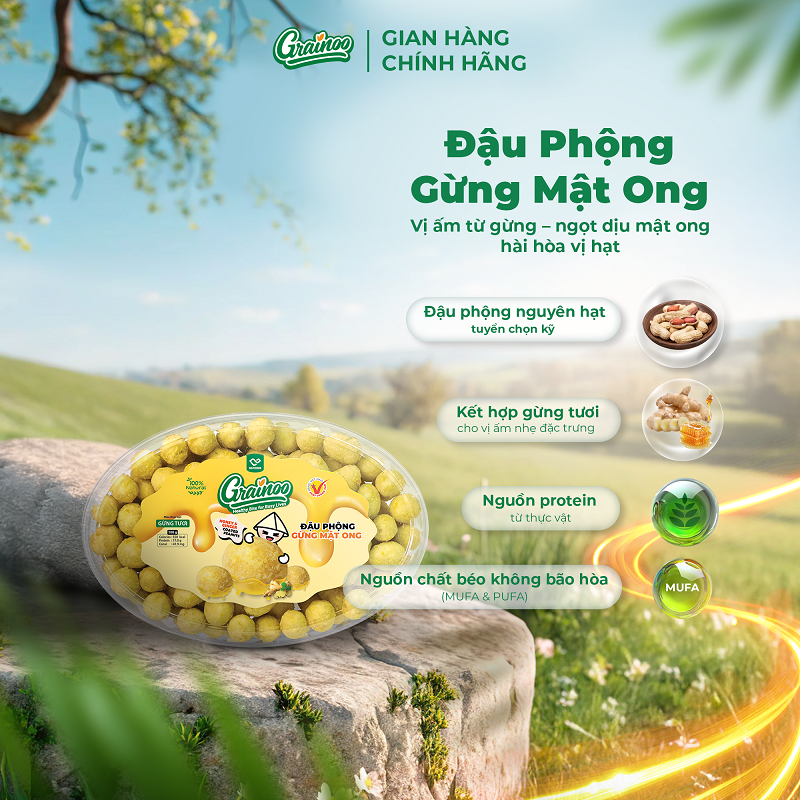 Đậu phộng gừng mật ong 160g